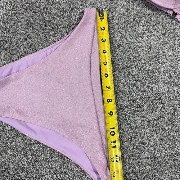 NWT! Sunday Brunch 2 Piece Bikini Shimmer Padded Underwired Pink Swimsuit Medium - Picture 4 of 8